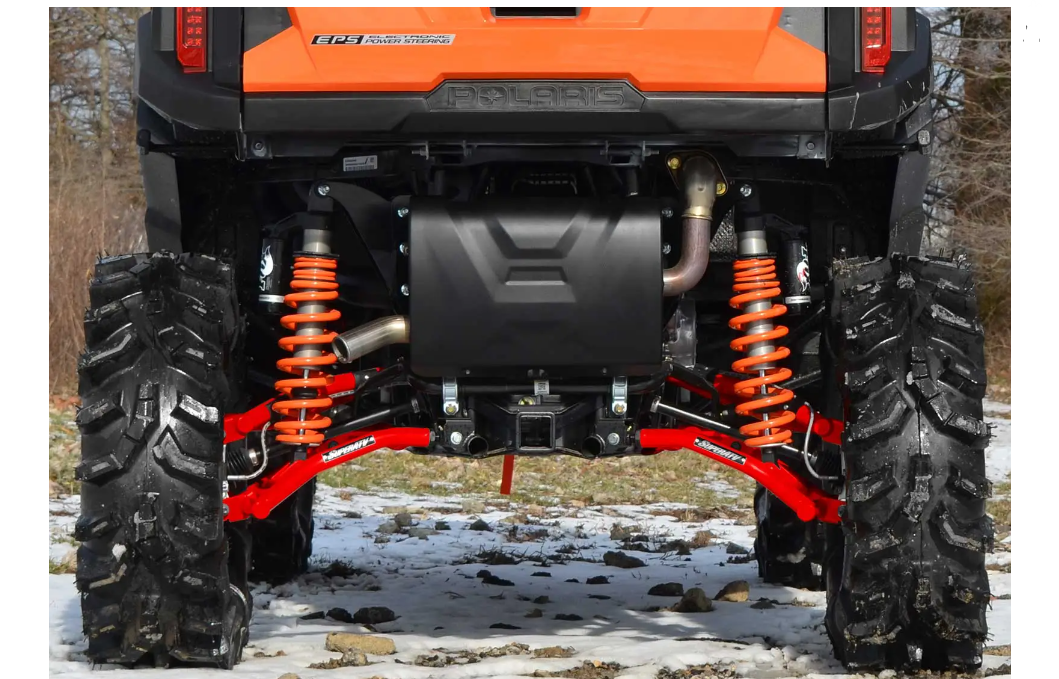SuperATV High Clearance 1.5" Rear Offset A-Arms For Polaris RZR 4 900 - Red - Image 3