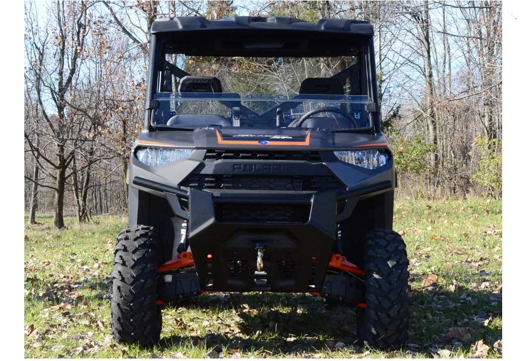 SuperATV Scratch Resistant Clear Half Windshield For Polaris Ranger XP/ Bob Cat - Image 2