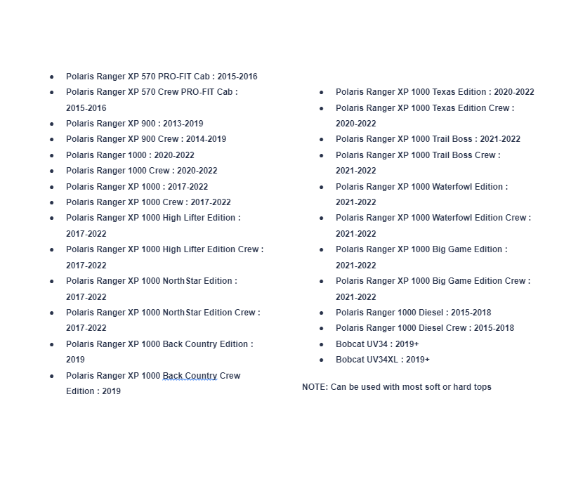 SuperATV Scratch Resistant Light Tint Rear Windshield For Polaris Ranger XP / Bobcat - Image 4