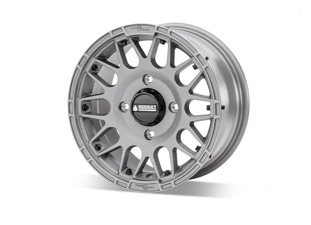 Assault Industries Hellfire Wheel Matte Titanium 4/156 7 Inch x 15 Inch