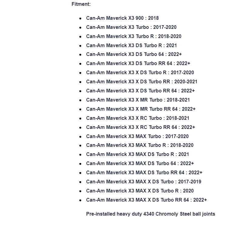 SuperATV Atlas Pro A-Arms With Ball Joints For Can-Am Maverick X3 64" - Image 6