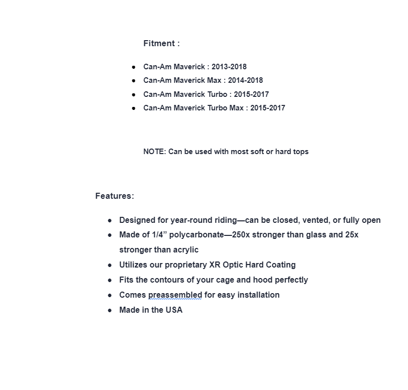 SuperATV Scratch Resistant Flip Windshield For Can-Am Maverick - Image 8