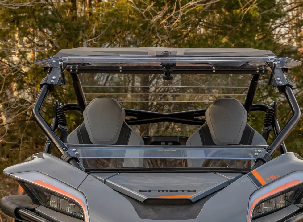 SuperATV Scratch Resistant Front Flip Windshield For CFMoto ZForce 950 - Image 4