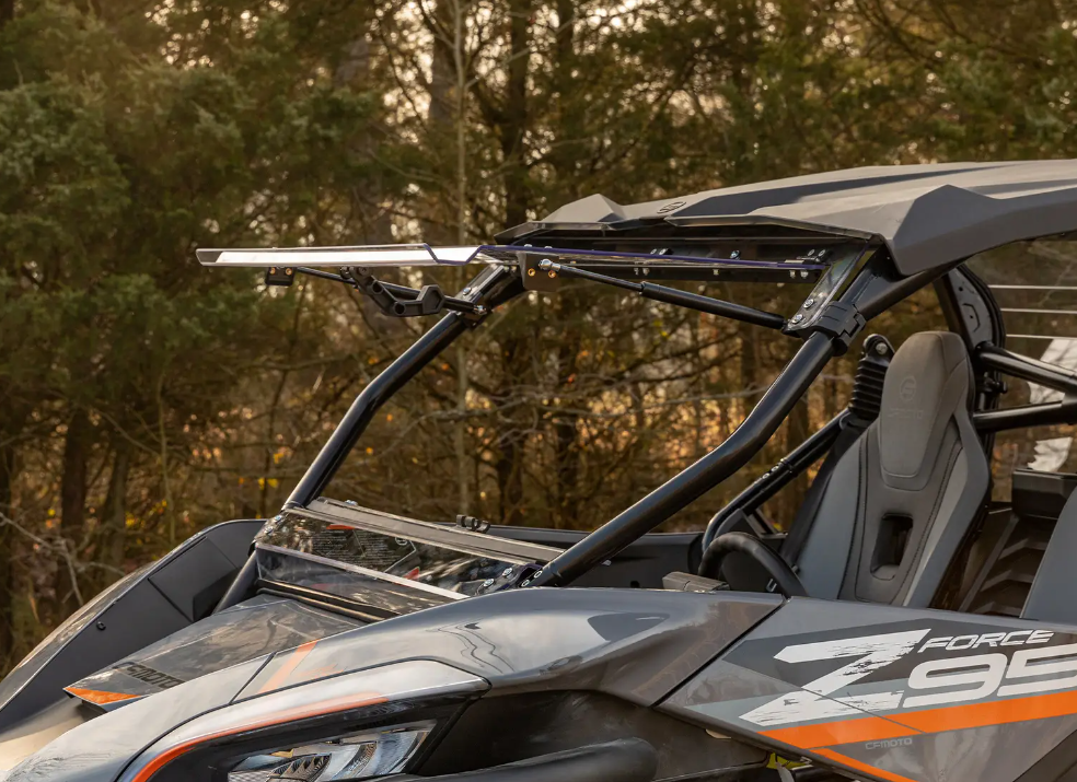 SuperATV Scratch Resistant Front Flip Windshield For CFMoto ZForce 950 - Image 5