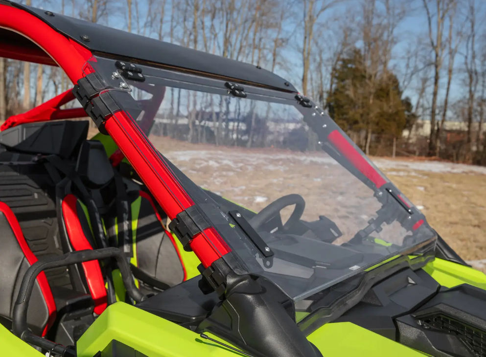 SuperATV Scratch-Resistant Flip Windshield for Polaris Pro R/Turbo R - Image 3