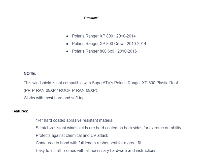 SuperATV Scratch Resistant Flip Windshield For Polaris Ranger 800 - Image 7