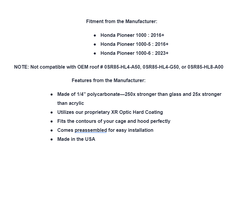 SuperATV Scratch-Resistant Flip Windshield For Honda Pioneer 1000 - Image 9