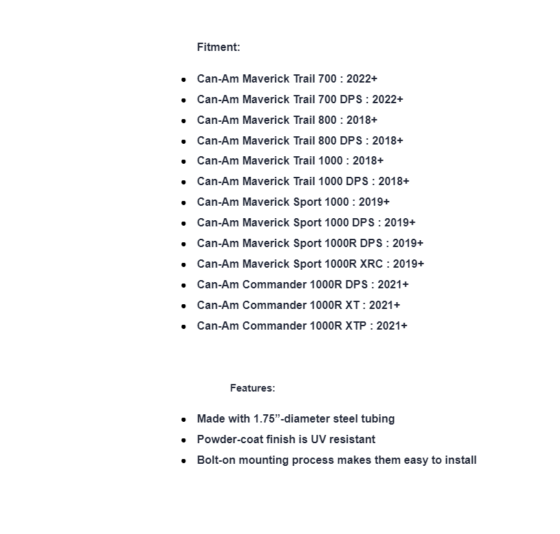 SuperATV Nerf Bars For Can-Am Maverick Trail/ Sport / Commander - Image 5