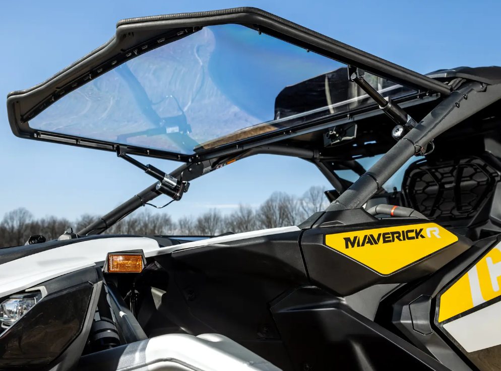 SuperATV Maxdrive Power Flip Windshield For Can-Am Maverick R 2024+ - Image 4