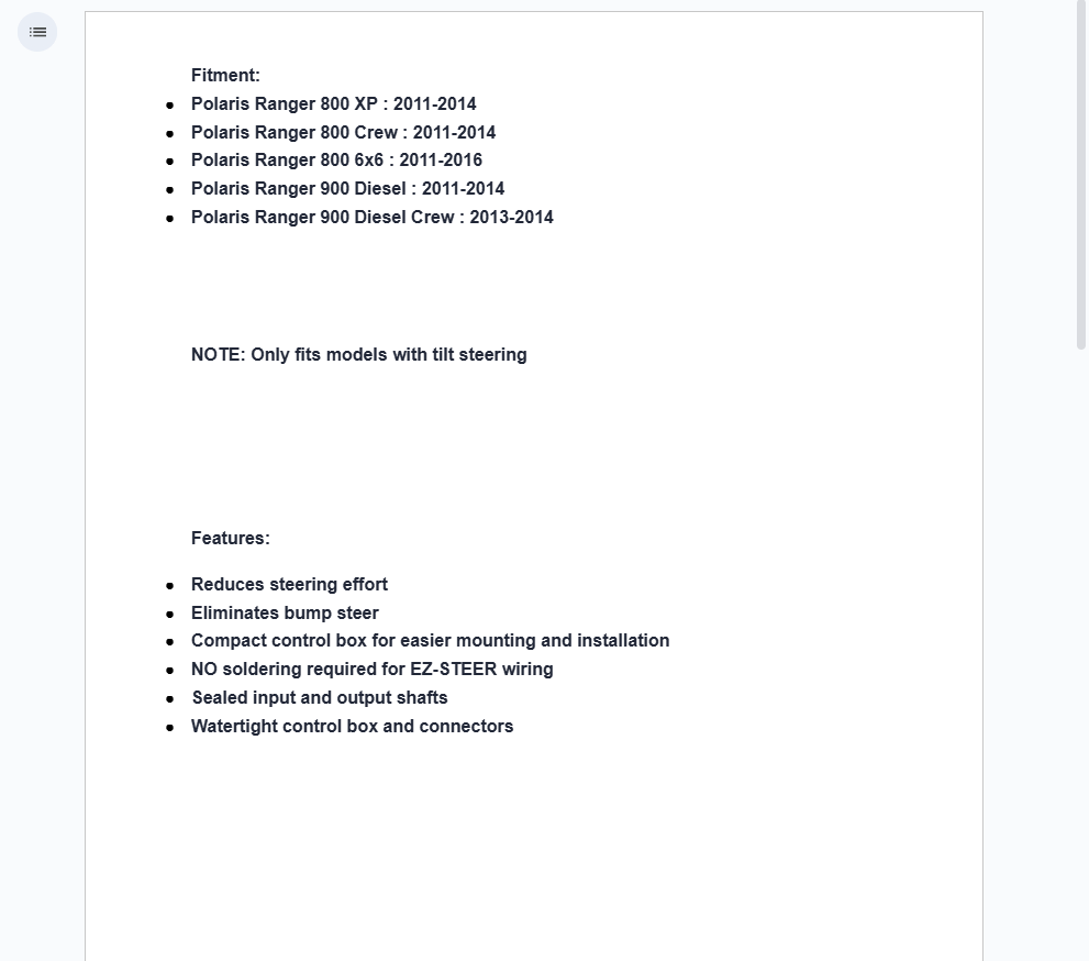 SuperATV Power Steering Kit For Polaris Ranger - Image 7