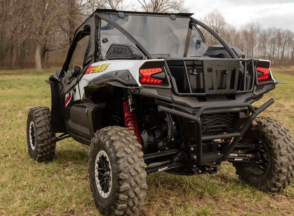 SuperATV Rear Vented Windshield For Kawasaki Teryx KRX 1000 - Image 3