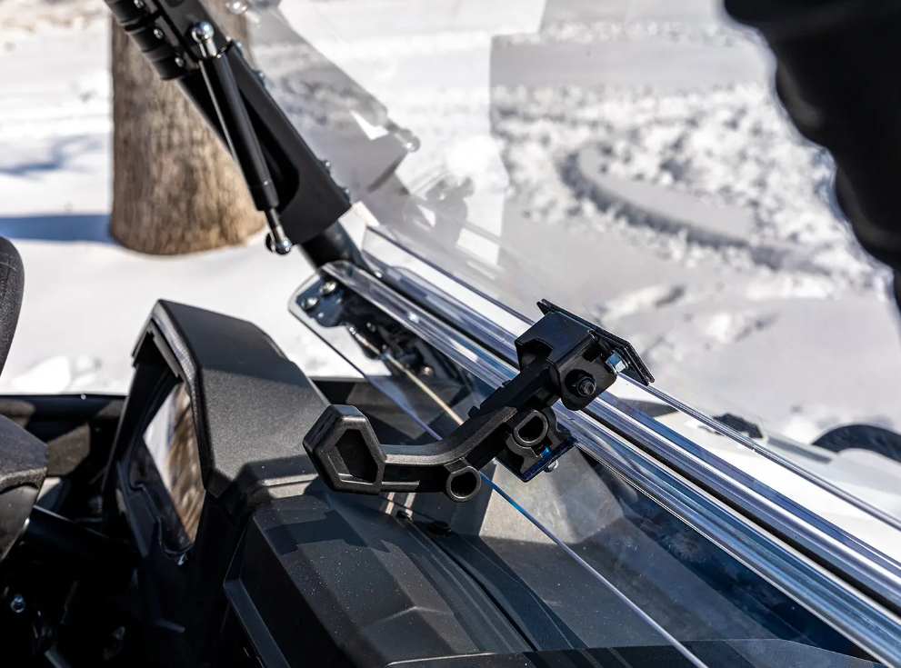 SuperATV Scratch Resistant Front Flip Windshield For Polaris RZR Trail - Image 3