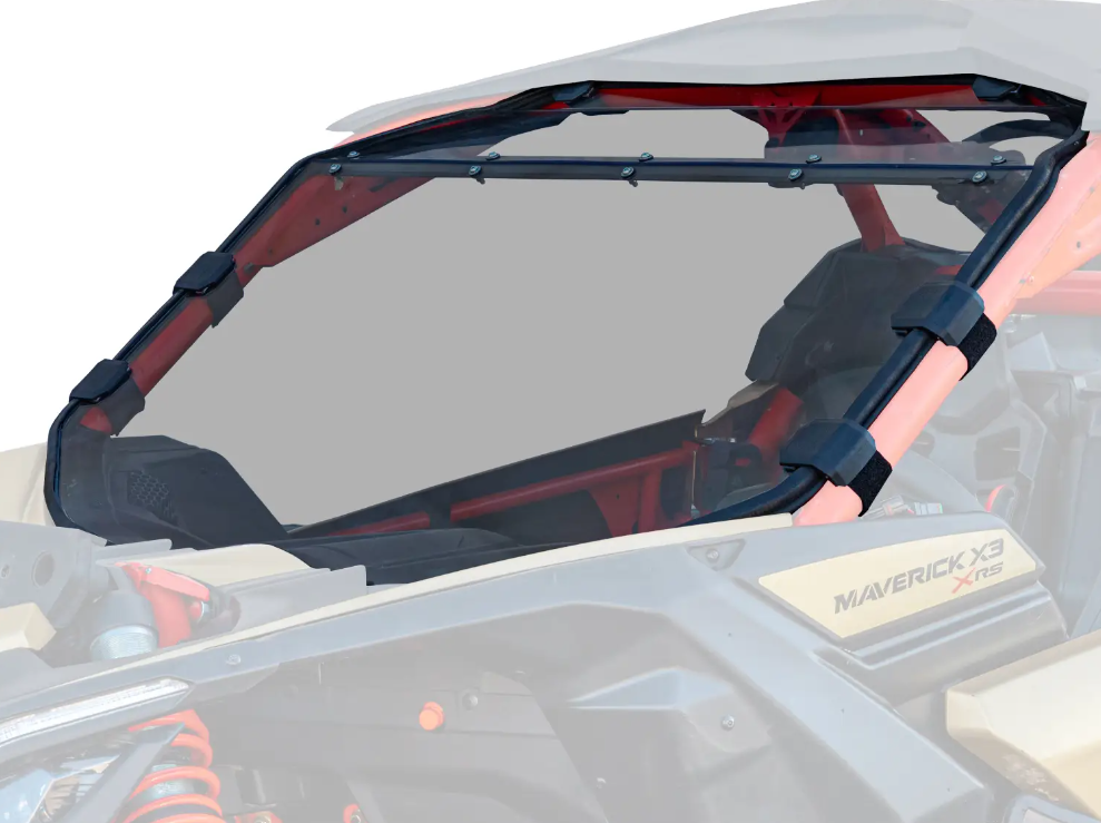 SuperATV Scratch Resistant Full Light Tint Front Windshield For Can-Am Maverixk X3