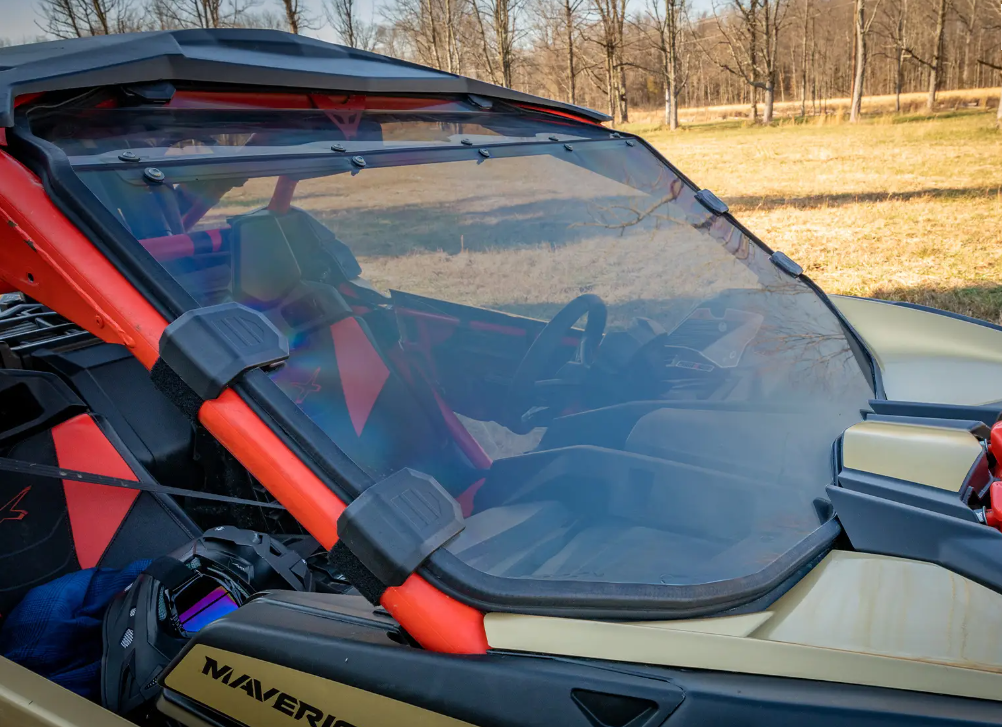 SuperATV Scratch Resistant Full Light Tint Front Windshield For Can-Am Maverixk X3 - Image 2