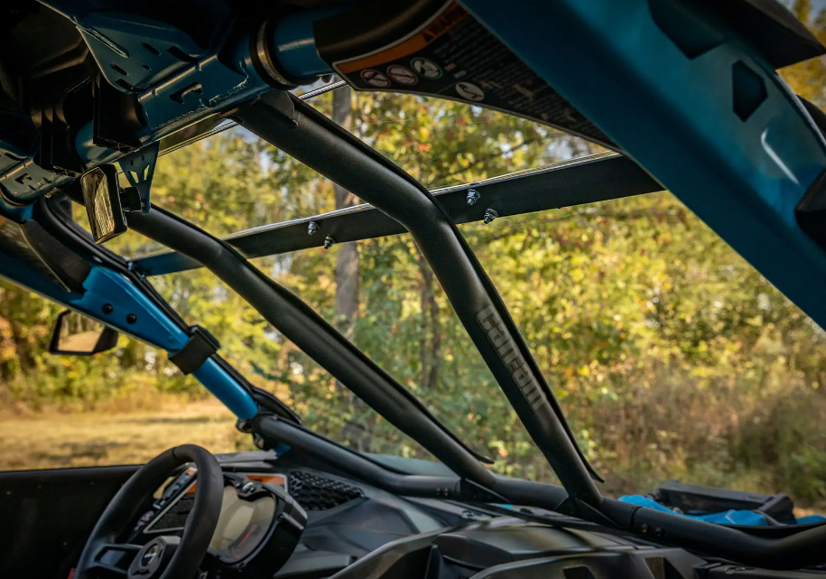 SuperATV Scratch Resistant Full Windshield For Can-Am Maverick X3 Intrusion Bars - Image 3