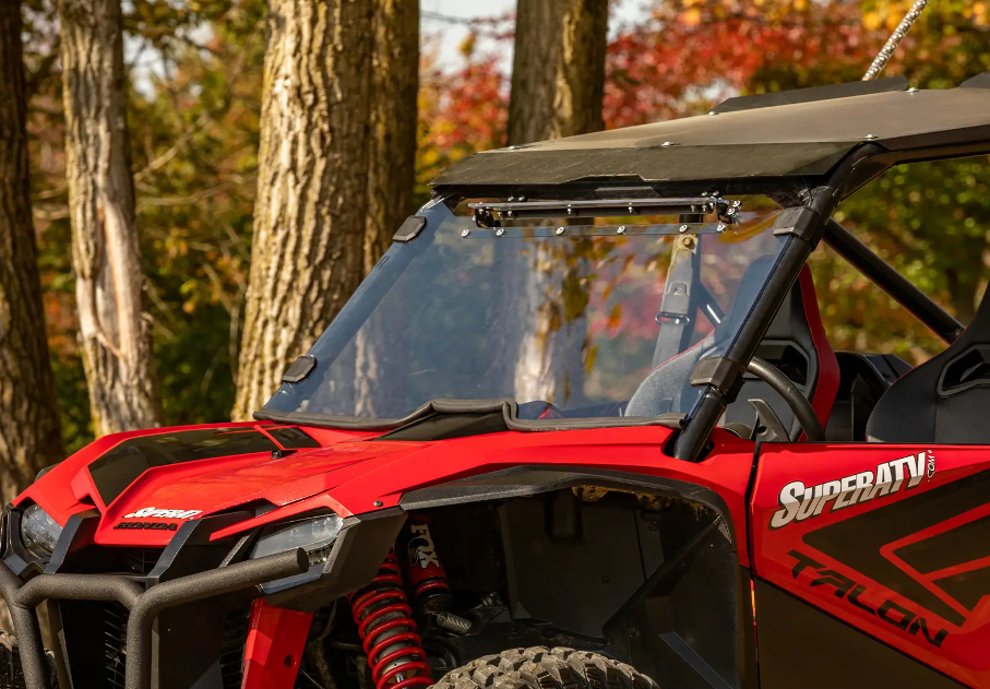 SuperATV Scratch Resistant Vented Full Windshield For Honda Talon - Image 4