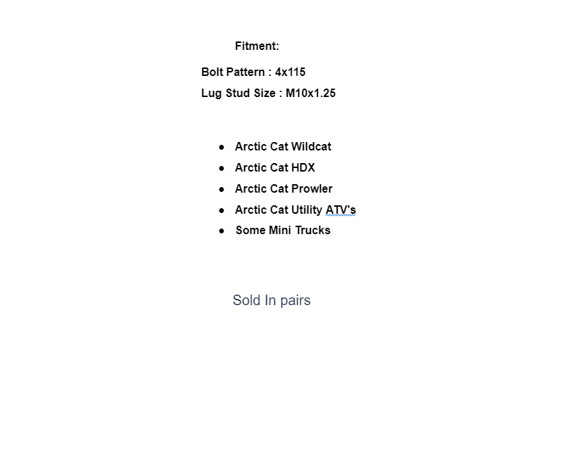 SuperATV 2 Inch Wheel Spacer For Arctic Cat 4/115 - M10x1.25 - Pair - Image 2