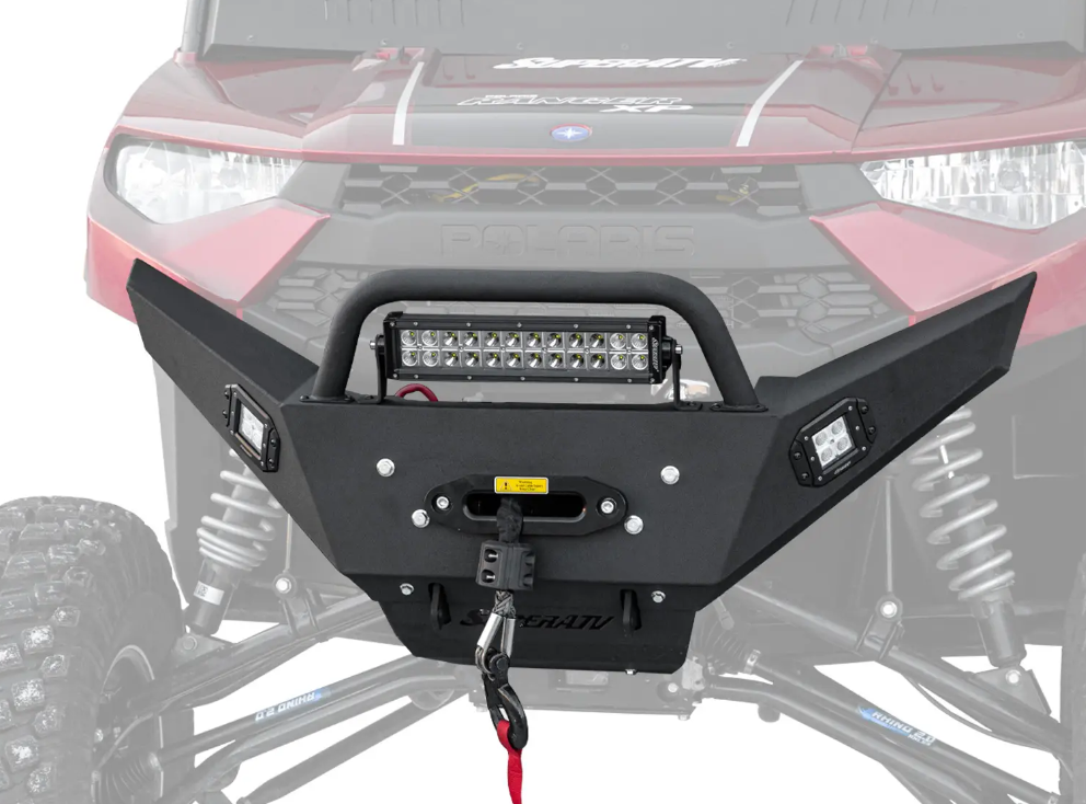 SuperATV Winch Ready Bumper With Bull Bar For Polaris XP 1000 - Image 2