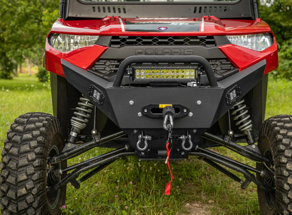 SuperATV Winch Ready Bumper With Bull Bar For Polaris XP 1000 - Image 3