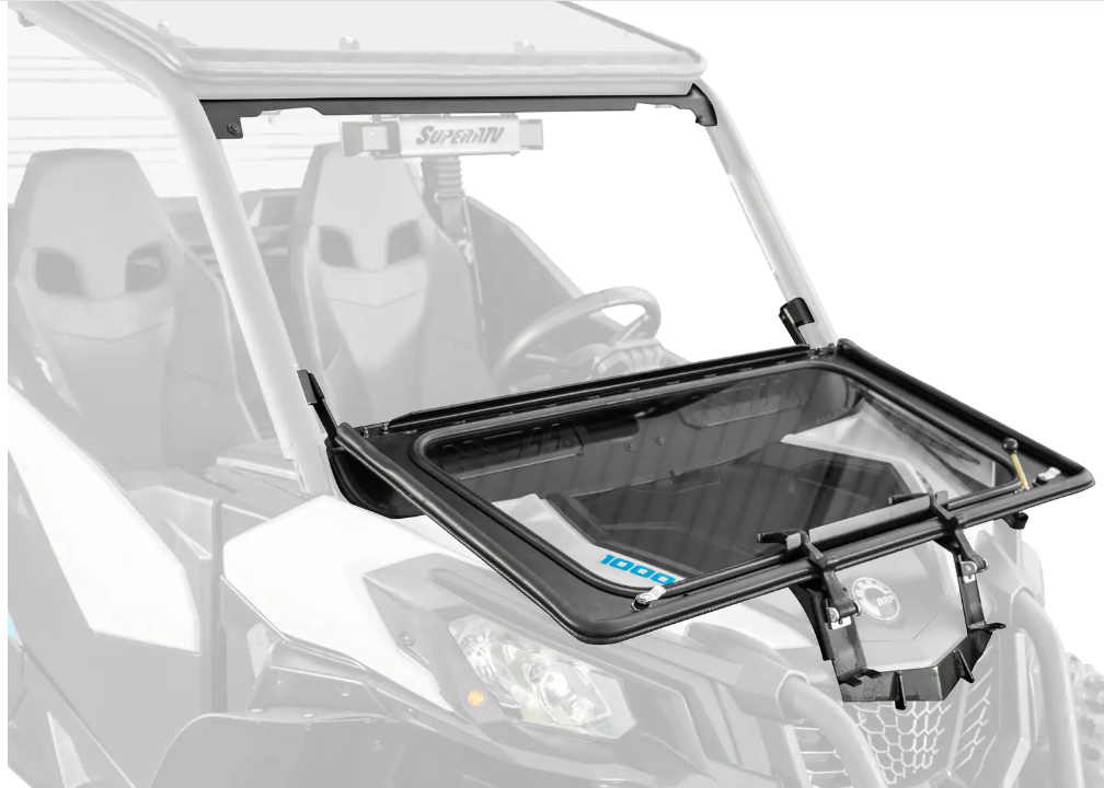 SuperATV FLp Down Glass Windshield For Can-Am Maverick Sport/ Trail