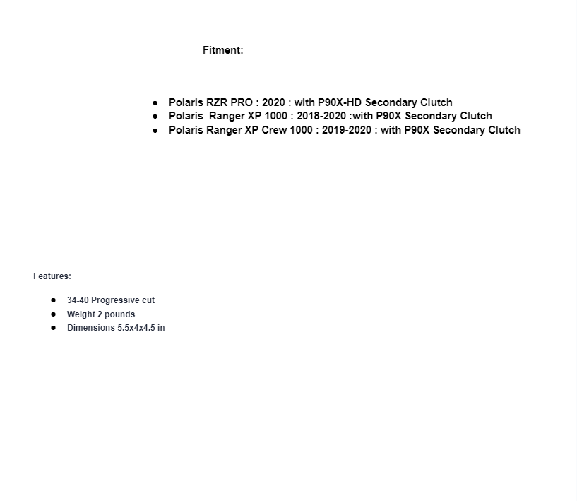 GBoost P90X Secondary Clutch Helix For Polaris RZR Pro / Ranger 1000 - Image 4