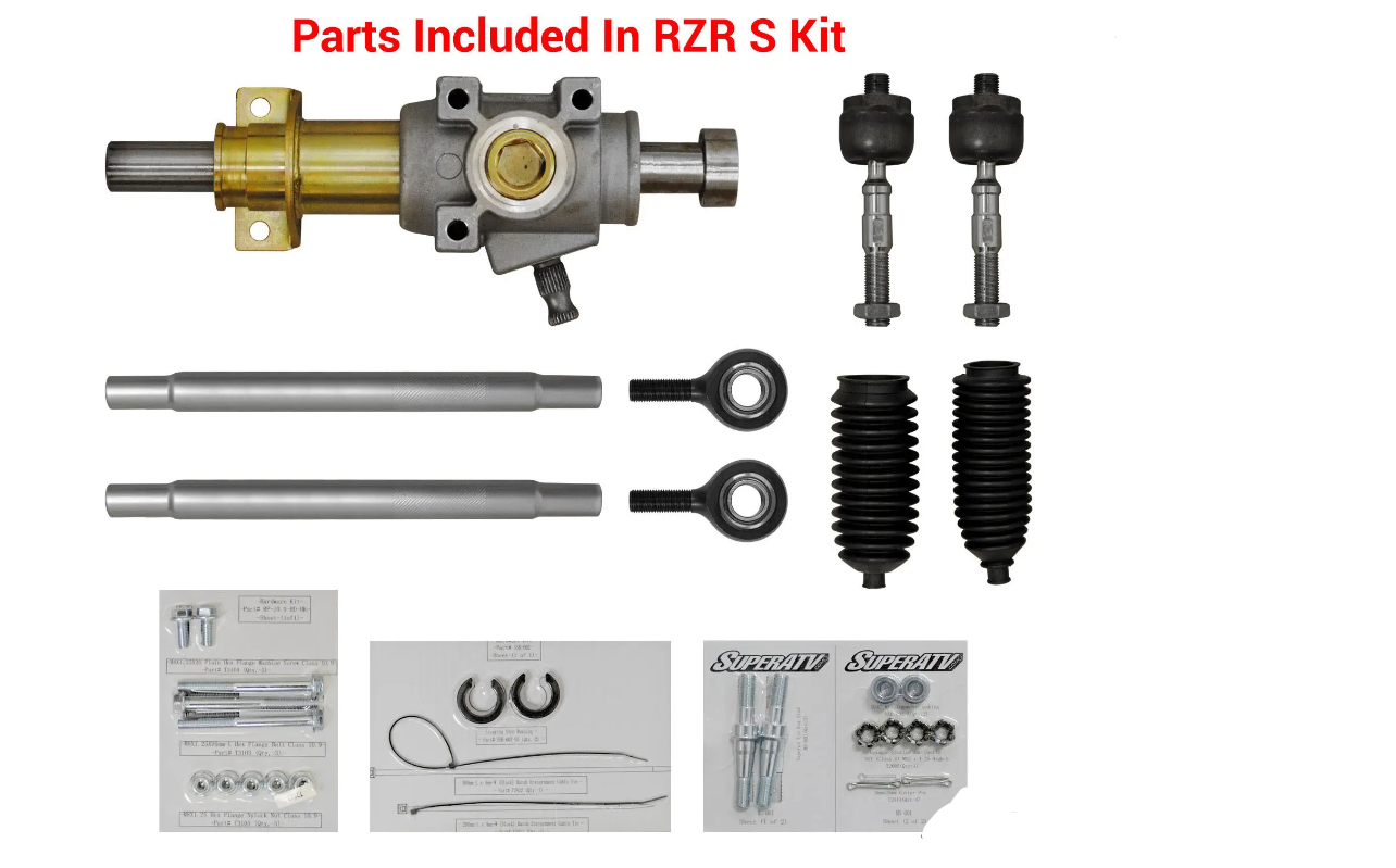 SuperATV HRackBoss Heavy Duty Rack And Pinion For Polaris RZR S 800 / RZR 4 800