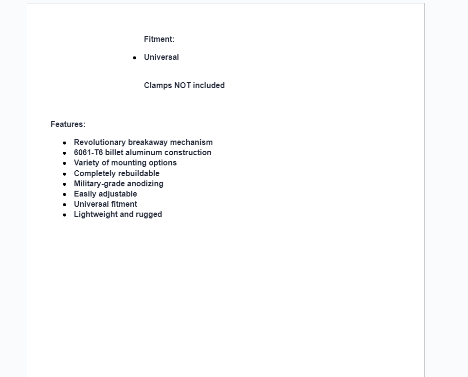 Assault Industries B2 Universal Side View Mirrors - Clamps Not Included - Image 7