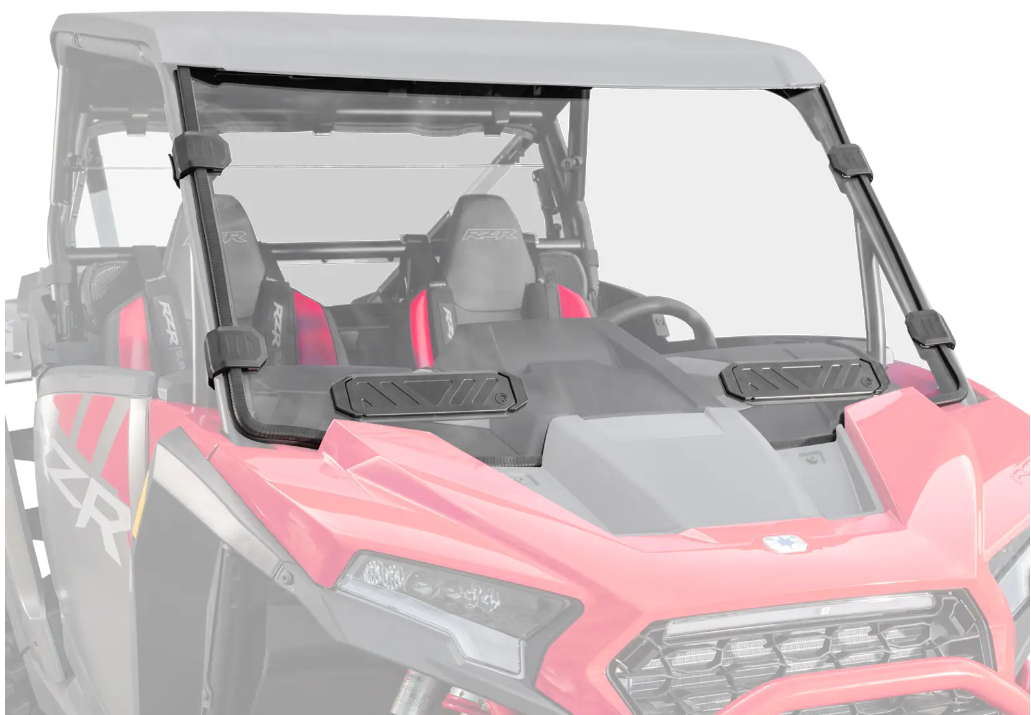SuperATV Scratch Resistant Full Vented Windshield For Polaris RZR XP 1000 2024+