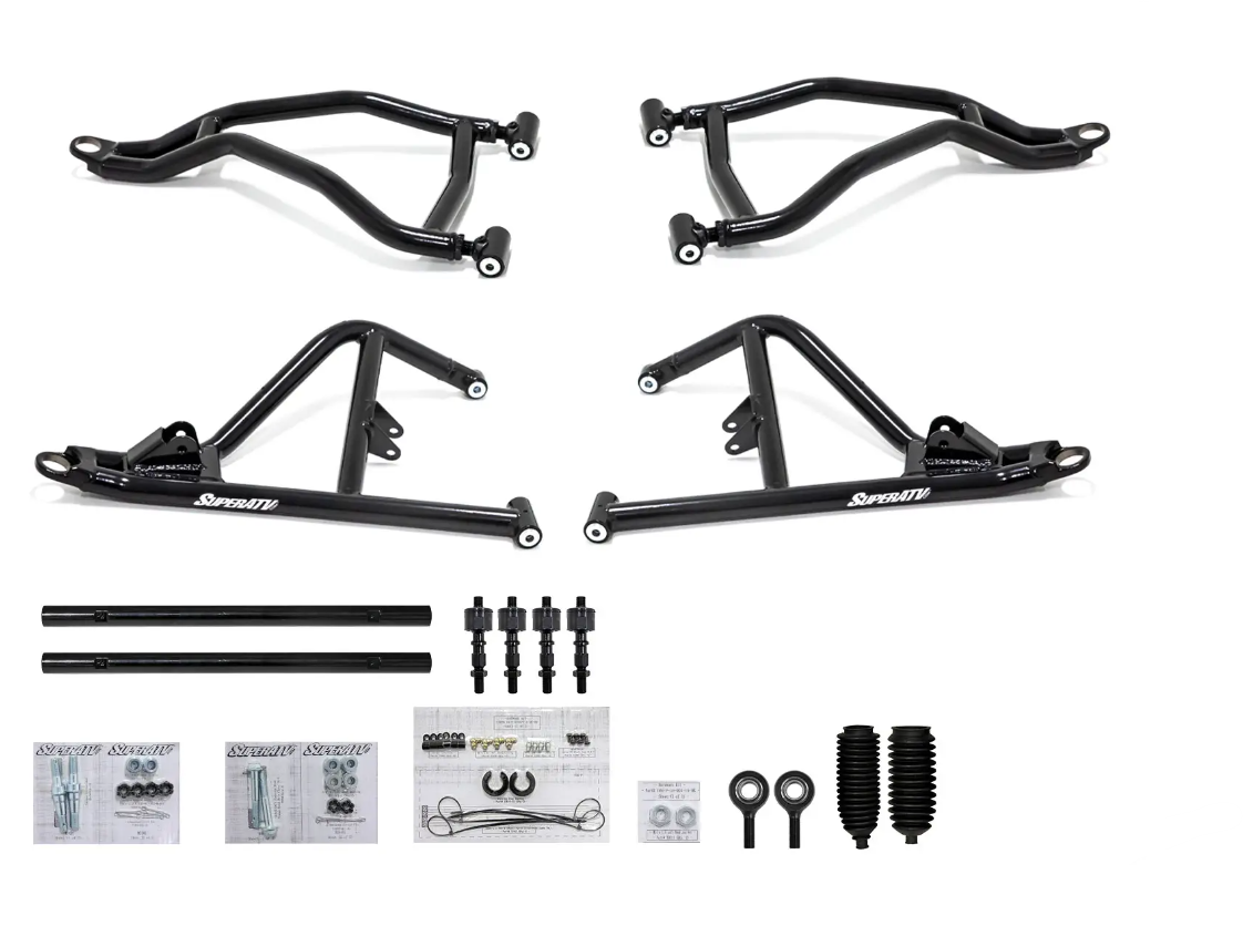 SuperATV High Clearance 2" Forward A-Arms For Polaris RZR XP 1000 / Turbo