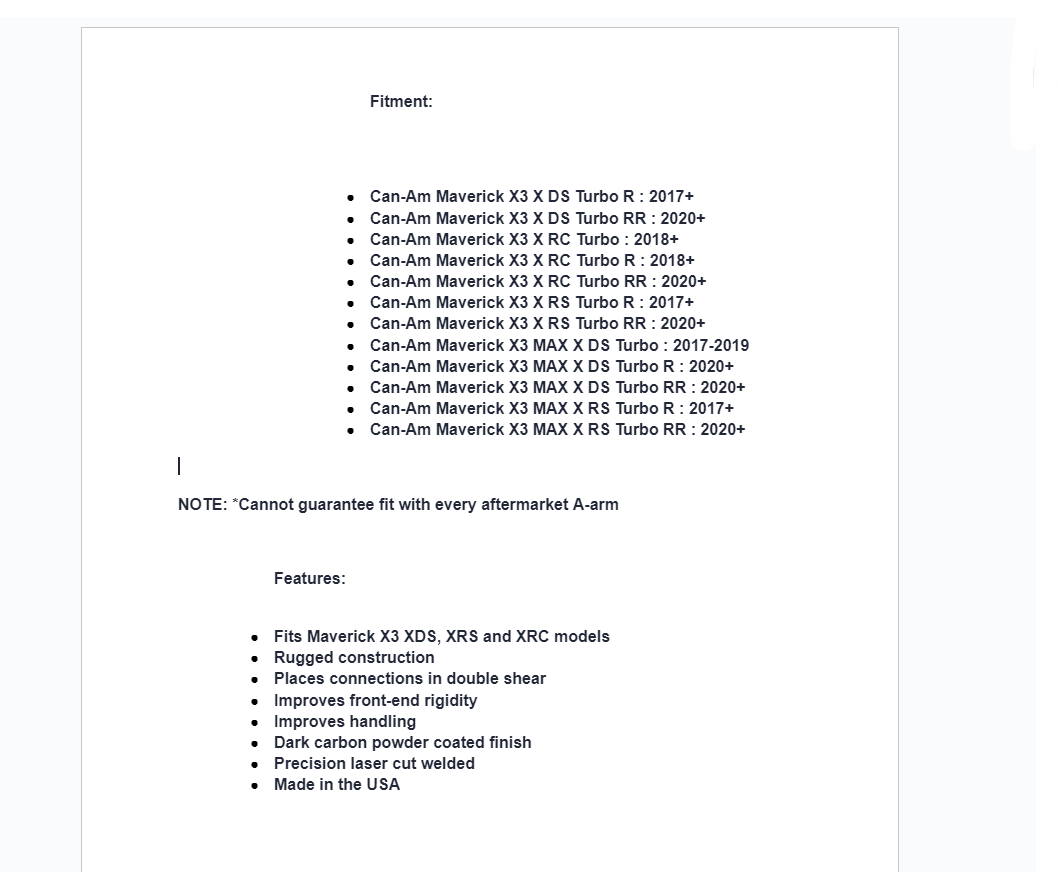 Assault Industries F-22 Front Structural Reinforcement Kit For Can-Am Maverick X3 - Image 5