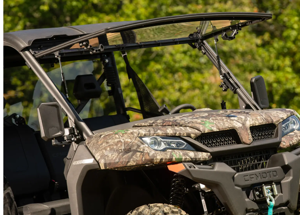 SuperATV Scratch Resistant Flip Windshield For CFMoto UForce 1000 / XL 2024+ - Image 3
