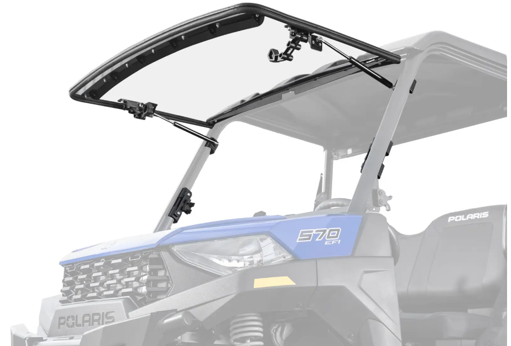 SuperATV Scratch Resistant Flip Windshield For Polaris Ranger SP 570 2022+