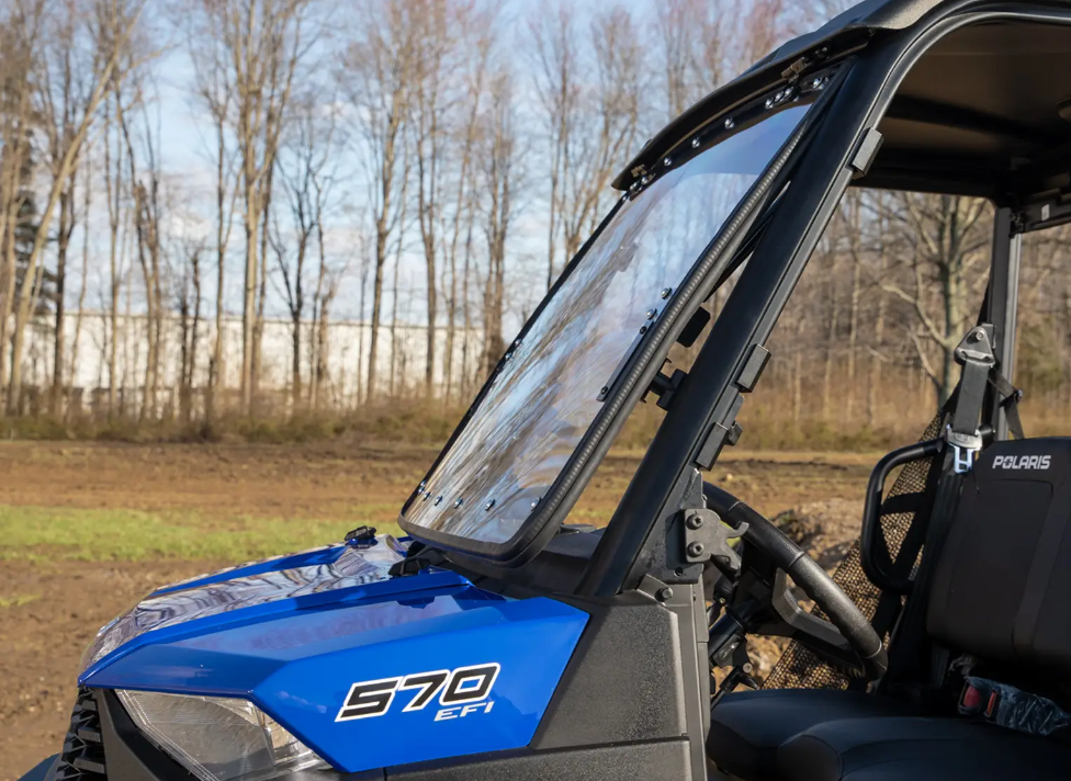 SuperATV Scratch Resistant Flip Windshield For Polaris Ranger SP 570 2022+ - Image 3
