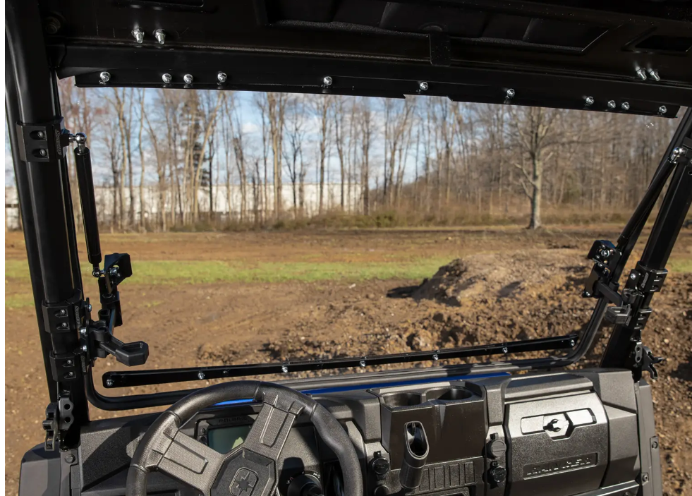 SuperATV Scratch Resistant Flip Windshield For Polaris Ranger SP 570 2022+ - Image 4
