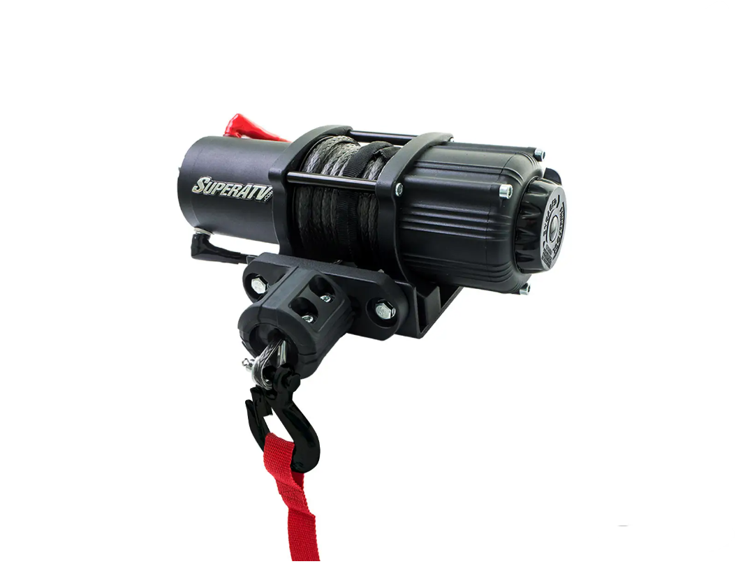SuperATV 2500 LB Winch & Winch Mount For Honda Foreman, Rancher, Rubicon - Image 2