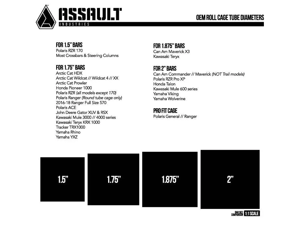 Assault Industries Stealth Series Convex Rear View Mirror For 2" Roll Cage - Image 3