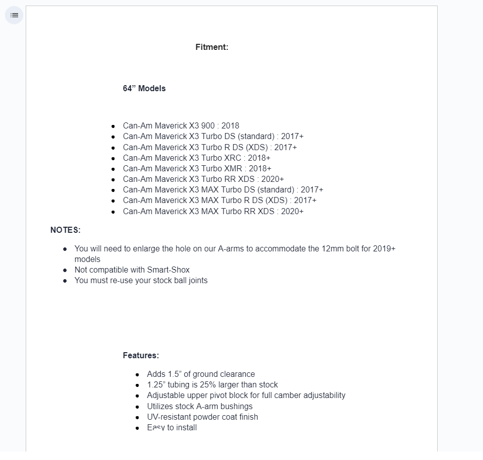 SuperATV High Clearance A-Arms For Can-Am Maverick X3 64" - Image 5
