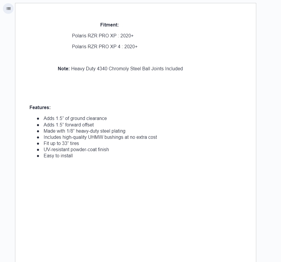 Assault Industries High Clearance Boxed 1.5" Forward A-arms For Polaris RZR Pro XP - Image 6