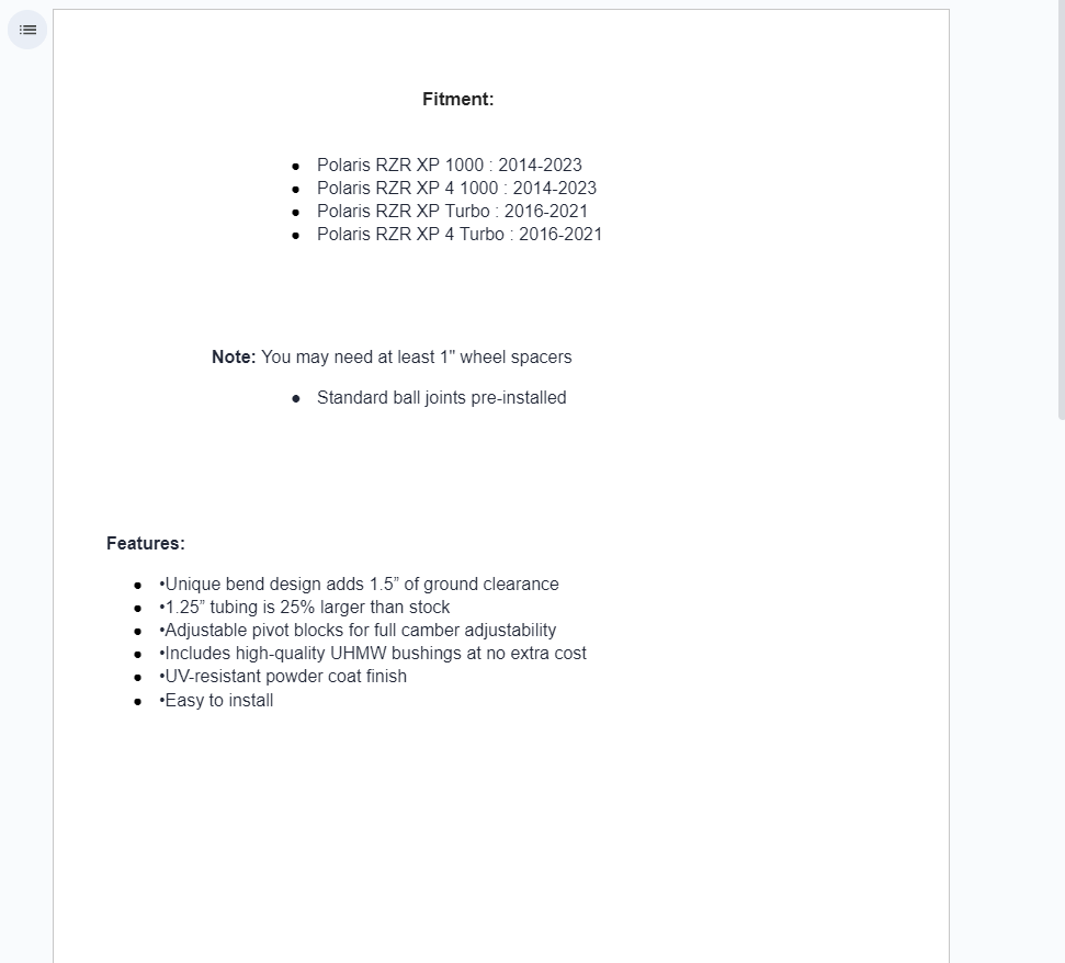 SuperATV High Clearance Lower A-Arms For Polaris RZR XP 1000/ Turbo - Image 6