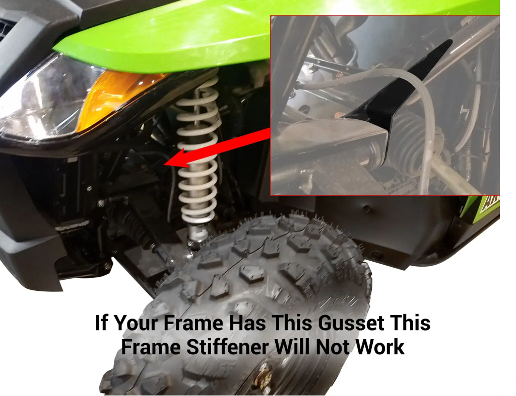 SuperATV Frame Stiffener / Gusset Kit For Arctic Cat Wildcat Trail 2014-2015 - Image 4
