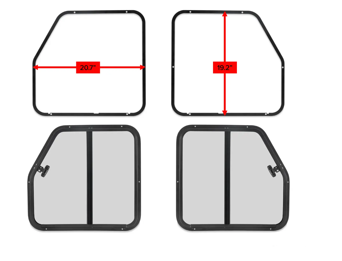 SuperATV Sliding Window Insert For Poly Cab doors