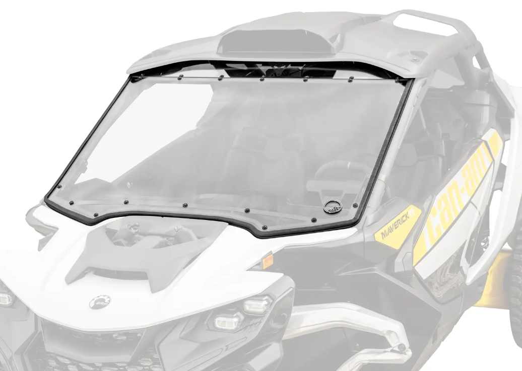 SuperATV Scratch Resistant Full Windshield For Can-Am Maverick R 2024+