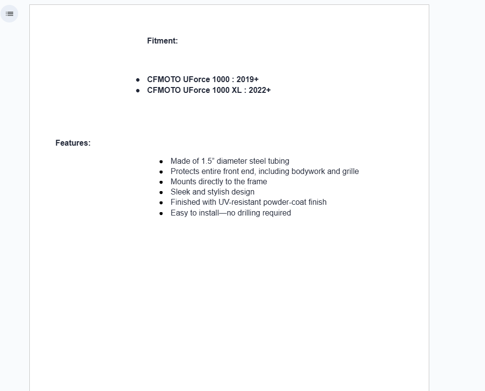 SuperATV Front Bumper For CF Moto UForce 1000 - Image 5