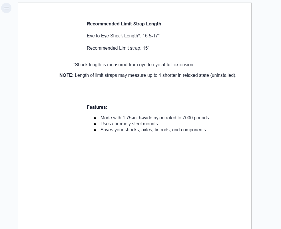 SuperATV 15" Limit Strap - Single - Image 2