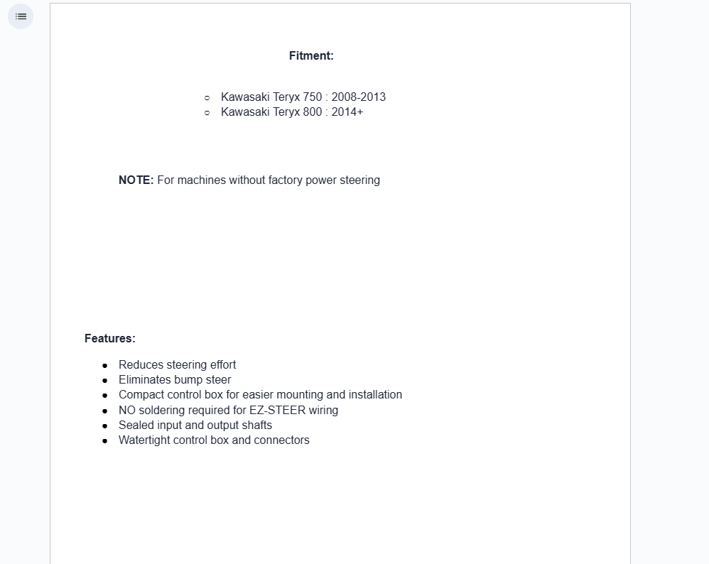 SuperATV Power Steering Kit For Kawasaki Teryx 2008-2013 - Image 7