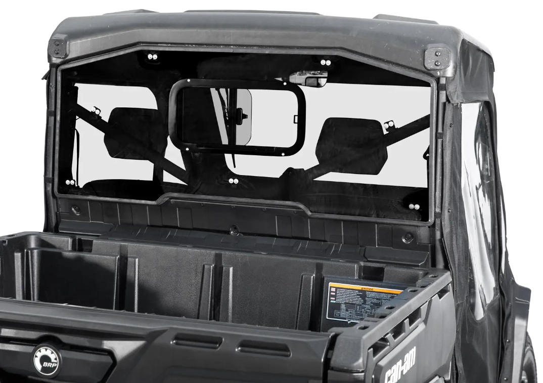 SuperATV Sliding Rear Windshield For Can-Am Defender HD 5/7/9/10
