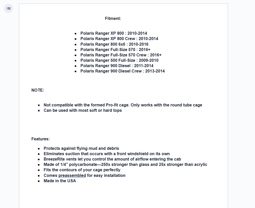 SuperATV Vented Full Rear Windshield For Polaris Ranger - Image 5