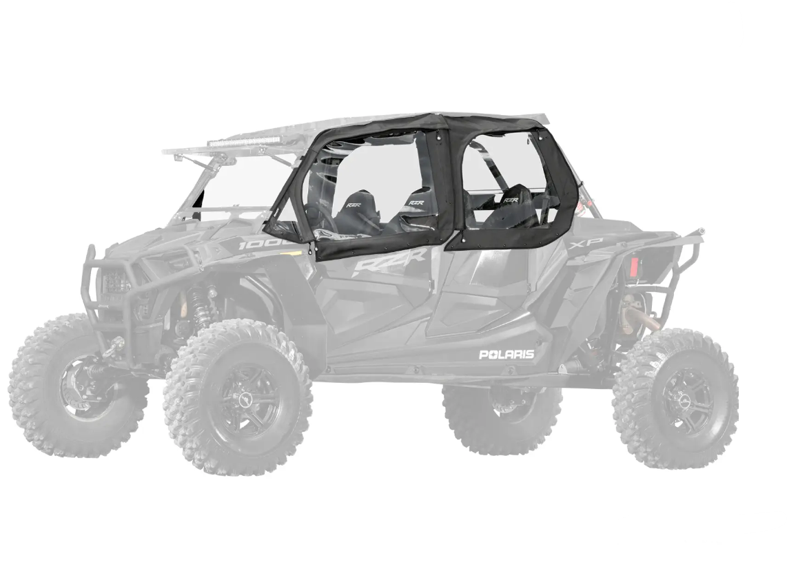 SuperATV Primal Soft Cab Enclosure Upper Doors For Polaris RZR XP - 4 Door