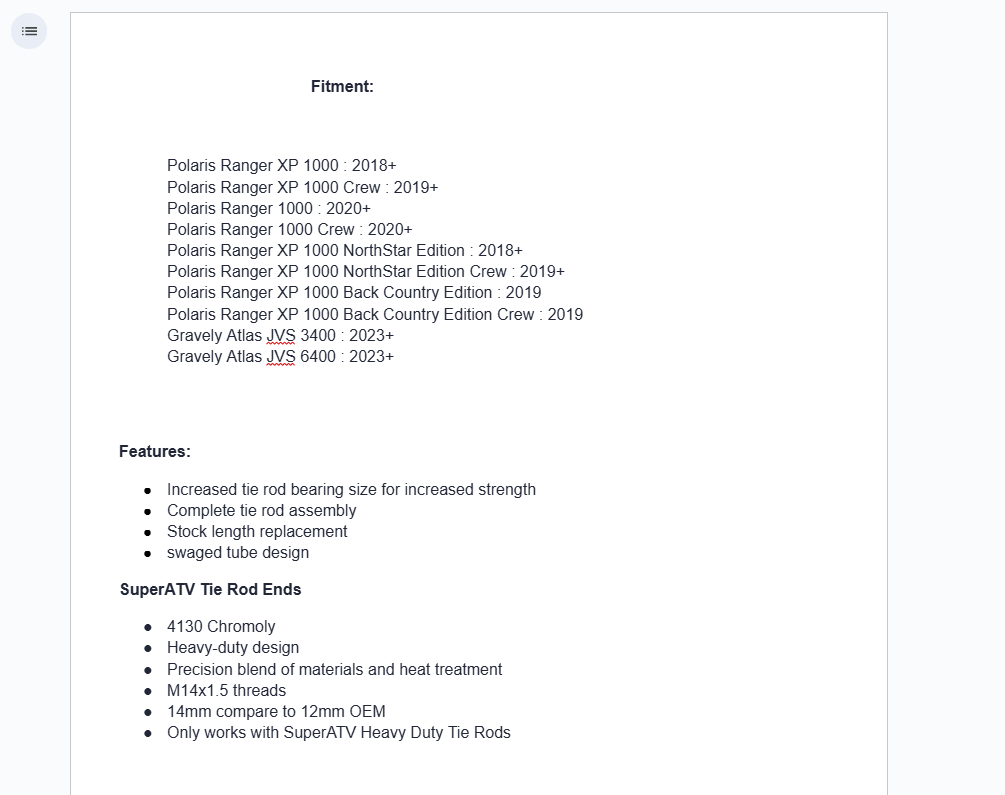 SuperATV Heavy Duty Tie Rod Kit For Polaris Ranger XP 1000 - Image 3