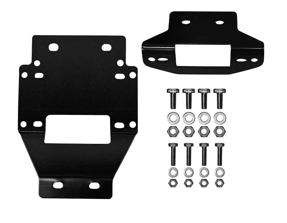 SuperATV Winch Mounting Plate For 3500 LB Winch On A Polaris RZR XP 900